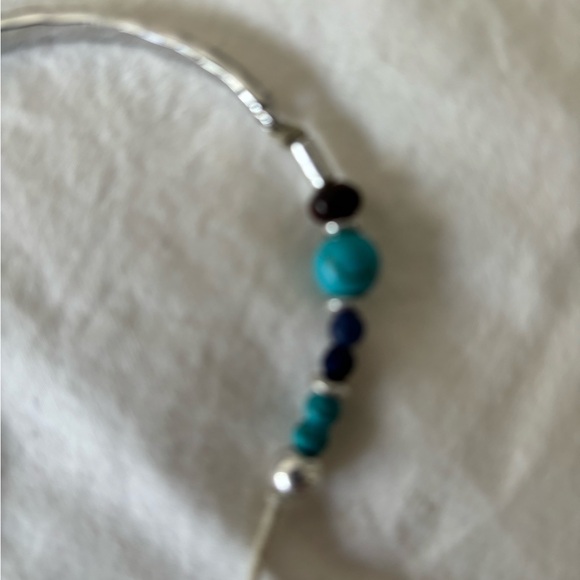 JJill Silver Hammered Bar and Bead Adjustable Bracelet - Picture 5 of 5